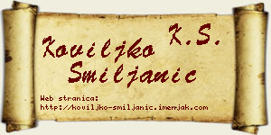 Koviljko Smiljanić vizit kartica